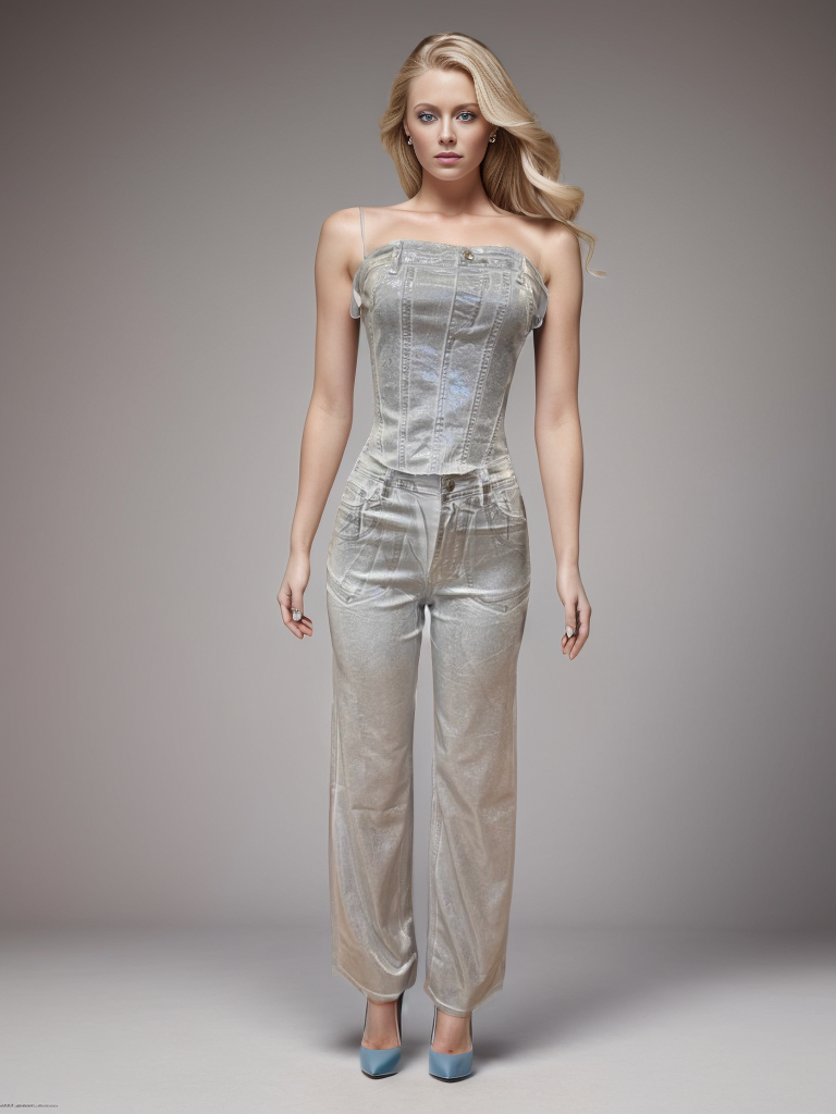 Silver Jean Corset White