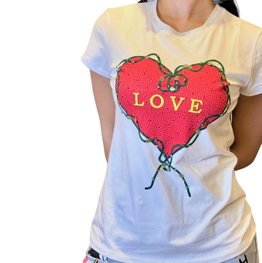 LOVE Heart T-Shirt White