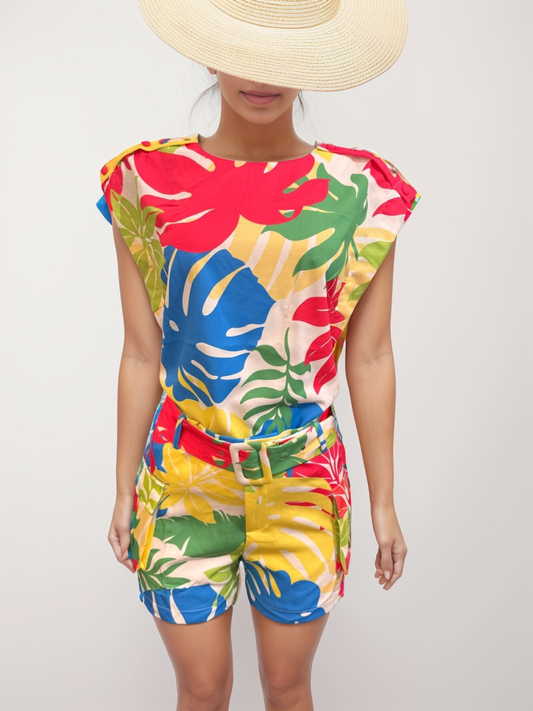 Colorful 2 Piece-Short Tropical Set